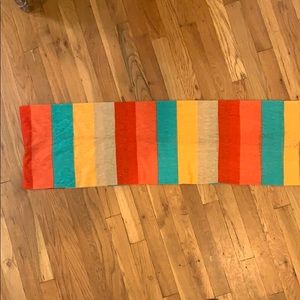 Multi-color striped infinity scarf